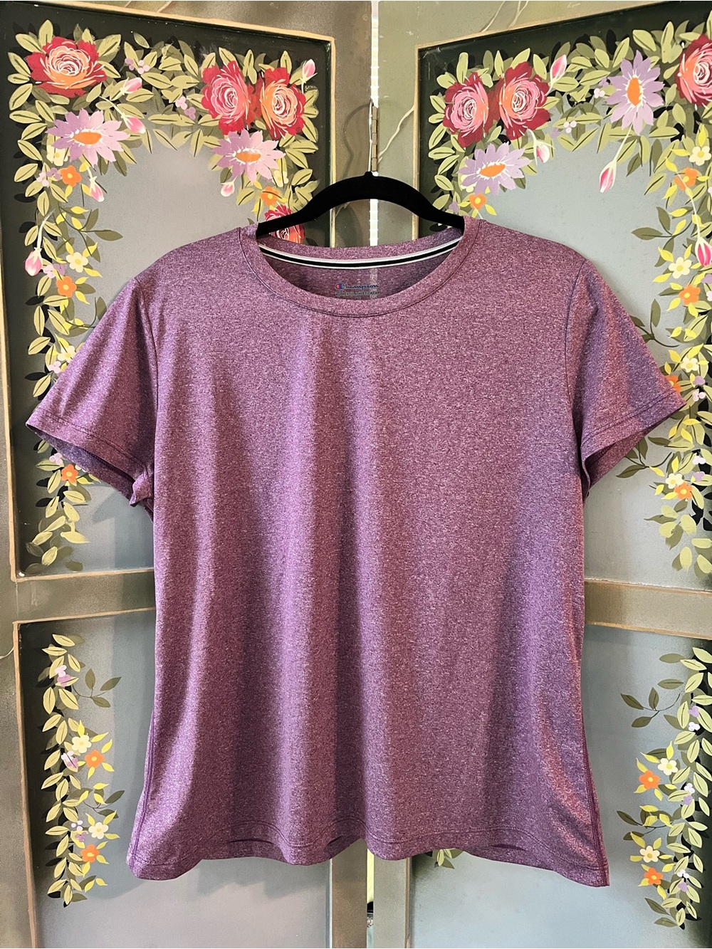Champion Heather Plum Short Sleeve Athletic Tee